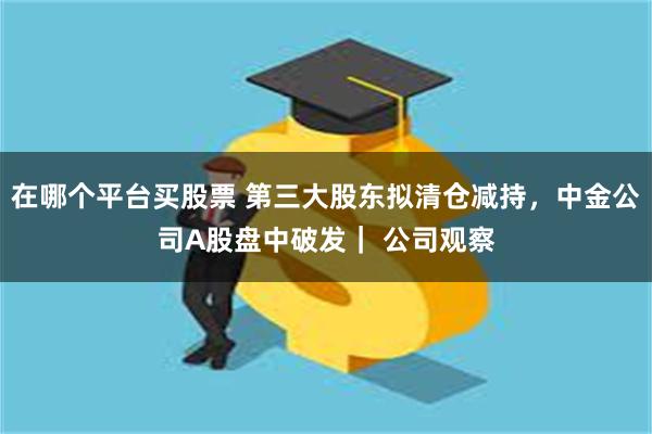 在哪个平台买股票 第三大股东拟清仓减持，中金公司A股盘中破发｜ 公司观察