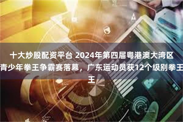 十大炒股配资平台 2024年第四届粤港澳大湾区青少年拳王争霸