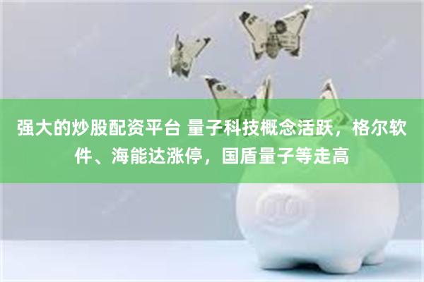 强大的炒股配资平台 量子科技概念活跃，格尔软件、海能达涨停，